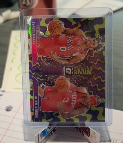 2024-25 Donruss Optic #3 Tyrese Maxey Allen Iverson Optical Illusions — front