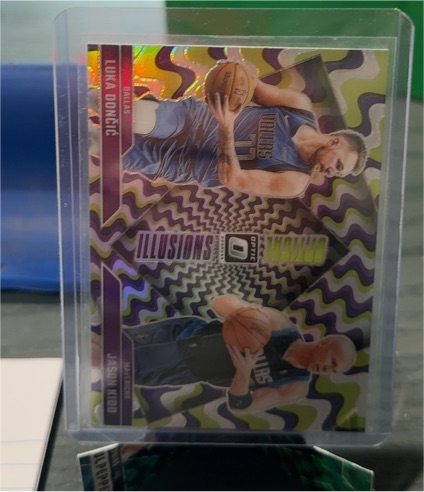 2024-25 Panini Donruss Optic Optical Illusions #1 Luka Doncic & Jason Kidd — front