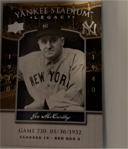 2008 Upper Deck Yankee Stadium Legacy #13 Joe McCarthy — front