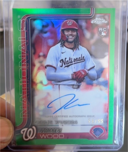2025 Topps Chrome Rookie Debut Autographs #CRDA-JWO James Wood — front