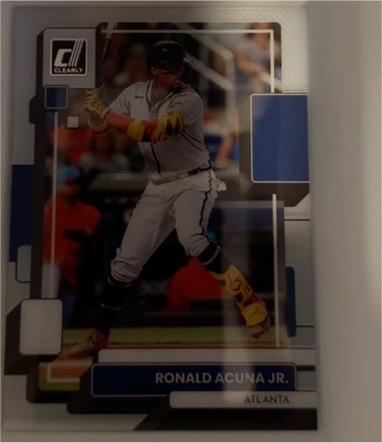 2022 Panini Chronicles Clearly Donruss #37 Ronald Acuna Jr. — front