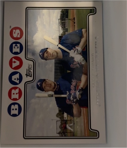 2008 Topps #447 Chipper Jones / Mark Teixeira — front