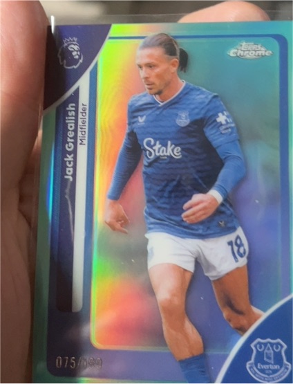 2026 Topps Chrome Premier League #87 Jack Grealish Everton — front