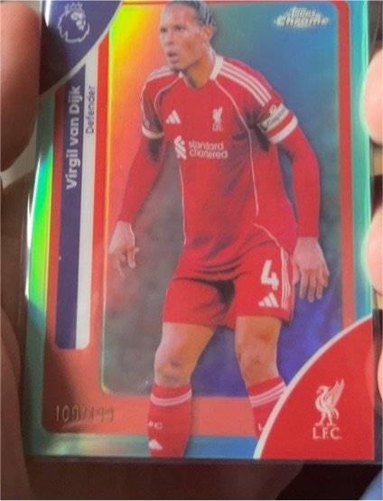 2026 Topps Chrome Premier League #116 Virgil van Dijk Liverpool FC — front