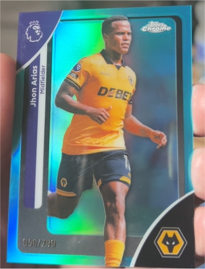 2026 Topps Chrome Premier League #195 Jhon Arias — front
