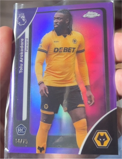 2026 Topps Chrome Premier League #191 Tolu Arokodare — front