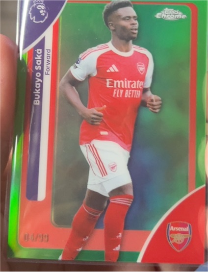 2025 Topps Chrome Premier League #13 Bukayo Saka — front