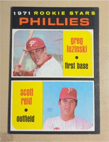 1971 Topps #439 Greg Luzinski / Scott Reid Rookie Stars Philadelphia Phillies — front