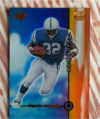 1999 Collector's Edge Triumph #HS8 Edgerrin James Heir Supply — front