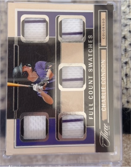 2025 Panini Three And Two Full Count Swatches #FCS-CC Charlie Condon — front