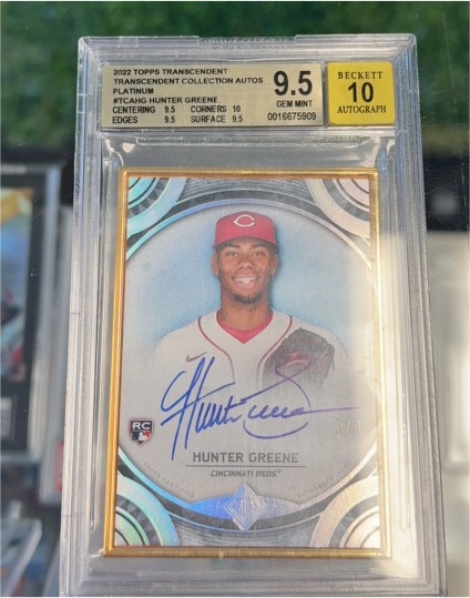 2022 Topps Transcendent #TCAG-HG Hunter Greene — front
