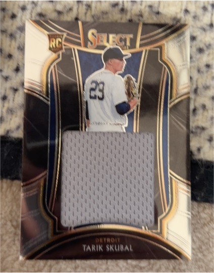 2021 Panini Select Rookie Jumbo Swatches #RJS-TA Tarik Skubal — front