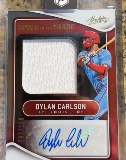 2022 Panini Absolute Baseball Tools of the Trade #TTJS-DC Dylan Carlson — front