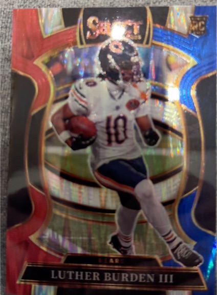 2025 Panini Select #72 Luther Burden III Red & Blue Shock — front