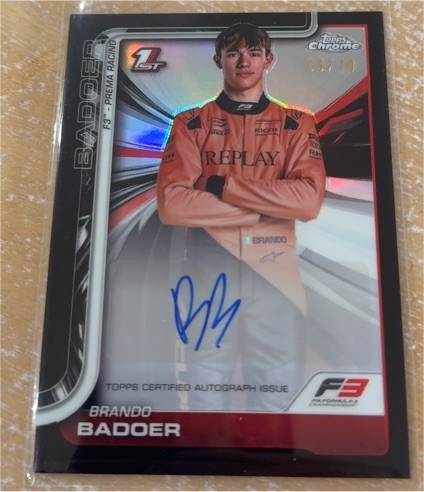 2025 Topps Chrome Formula 1 #44 Brando Badoer — front