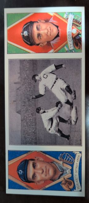 1993 Upper Deck BAT Triple-Folders Ty Cobb Geo Moriarty — front