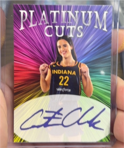 2025 Panini Platinum Cuts #1 Caitlin Clark — front