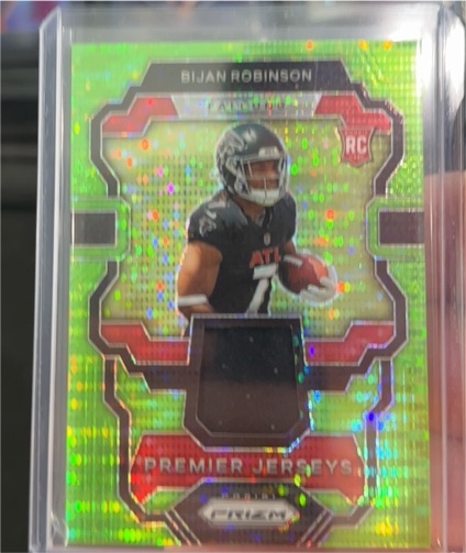2023 Panini Prizm Premier Jerseys #PJ-BR Bijan Robinson — front