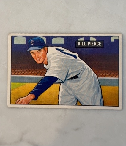 1951 Bowman #196 Bill Pierce — front
