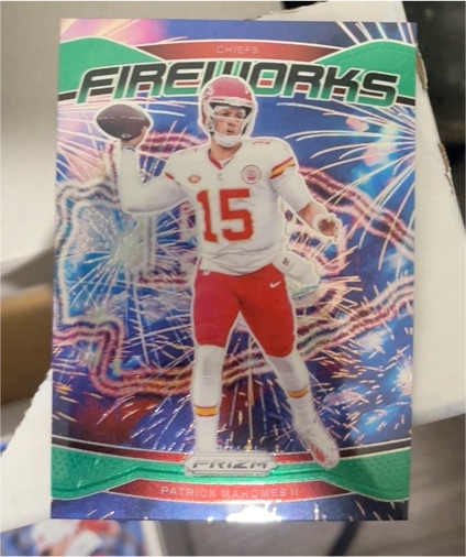 2024 Panini Prizm Fireworks #1 Patrick Mahomes II — front