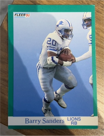 1991 Fleer #247 Barry Sanders — front