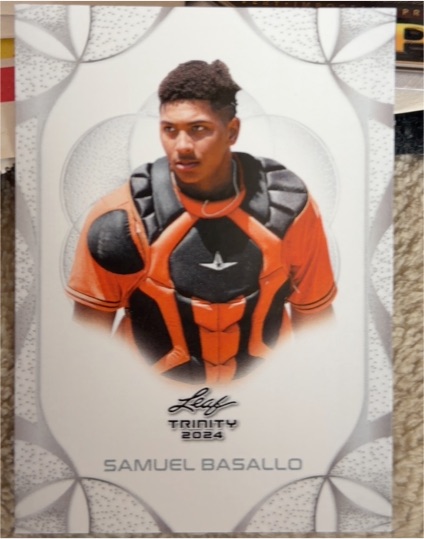 2024 Leaf Trinity #84 Samuel Basallo — front