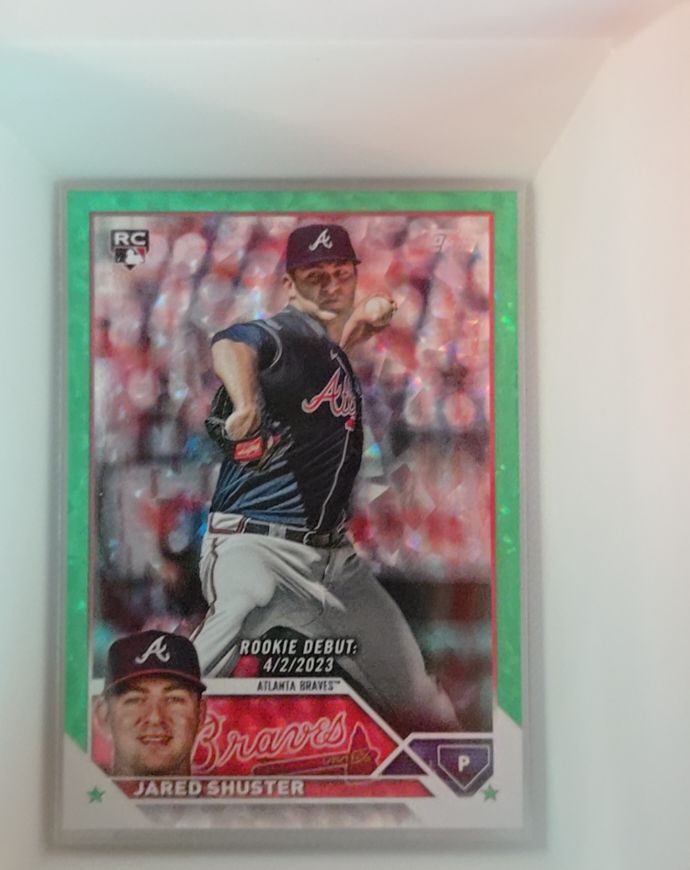 2023 Topps Update #US309 Jared Shuster Rookie Debut Green Foil — front