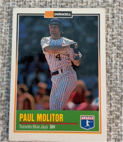 1993 Duracell Power Players II #24 Paul Molitor — front