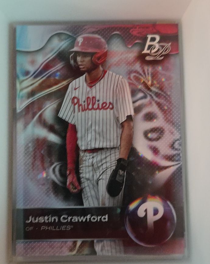 2023 Bowman Platinum #TOP-5 Justin Crawford — front