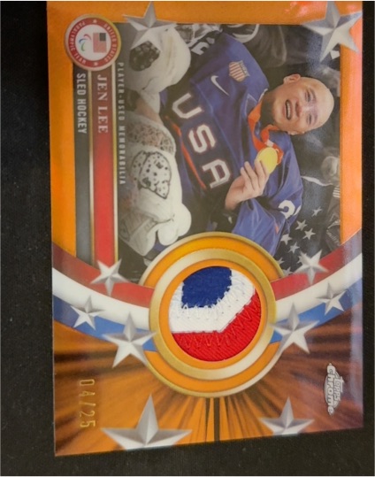 2026 Topps Chrome U.S. Winter Olympic Orange #/25 Jen Lee — front