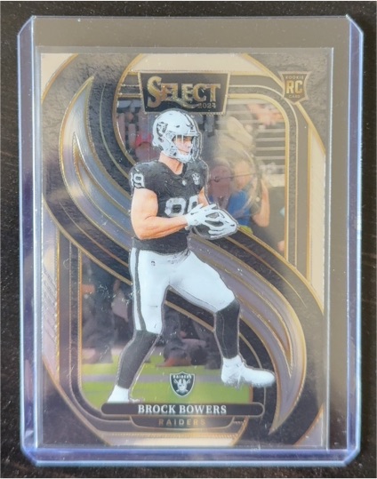 2024 Panini Select #118 Brock Bowers Rookie Premier Level Las Vegas Raiders — front