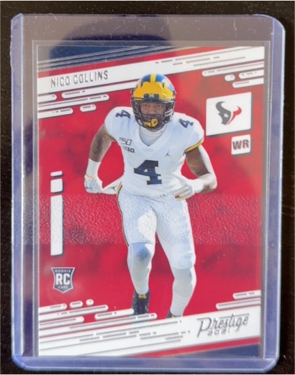 2021 Panini Prestige #237 Nico Collins Rookie Card — front