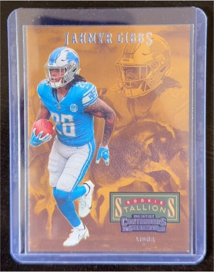 2023 Panini Contenders Rookie Stallions #13 Jahmyr Gibbs — front