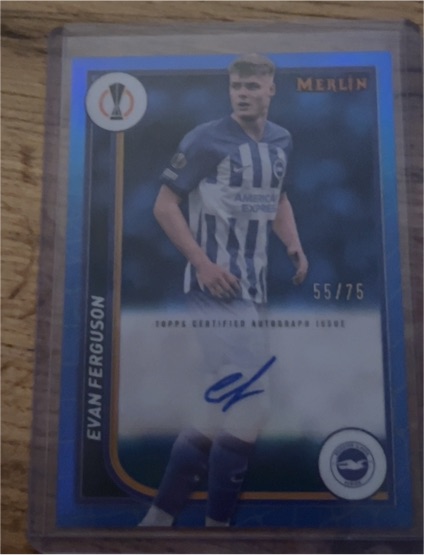 2023-24 Topps Merlin UEFA Club Competitions #AU-EF Evan Ferguson — front