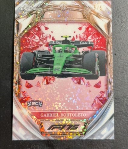 2025 Topps Chrome Formula 1 Diamond 75th Anniversary #D75-40 Gabriel Bortoleto — front