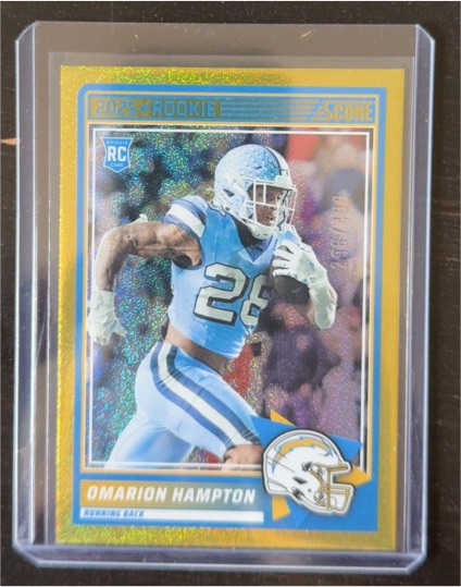 2025 Panini Score #37 Omarion Hampton — front