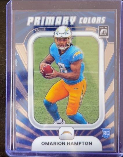 2025 Donruss Optic #8 Omarion Hampton Primary Colors Rookie — front
