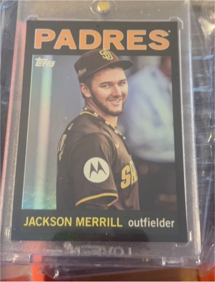 2025 Topps Archives #14 Jackson Merrill Black Foilboard — front