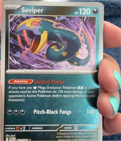 2025 Pokémon TCG Phantasmal Flames #062 Seviper — front