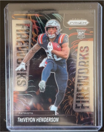 2025 Panini Prizm #24 Treveyon Henderson Fireworks RC — front