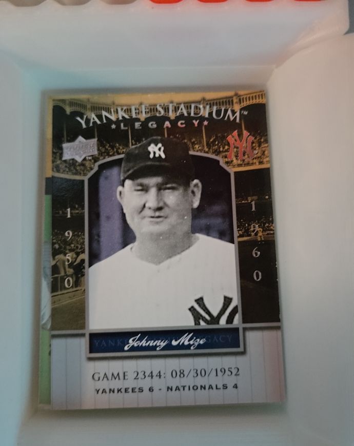 2008 Upper Deck Yankee Stadium Legacy #2344 Johnny Mize — front