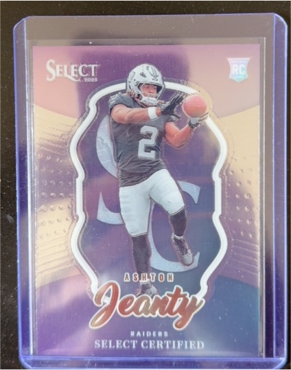 2025 Panini Select Certified #4 Ashton Jeanty RC Las Vegas Raiders — front