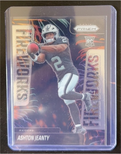 2025 Panini Prizm #10 Ashton Jeanty Fireworks Rookie Card — front