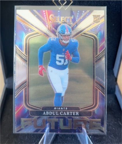 2025 Panini Select #18 Abdul Carter Future RC New York Giants — front