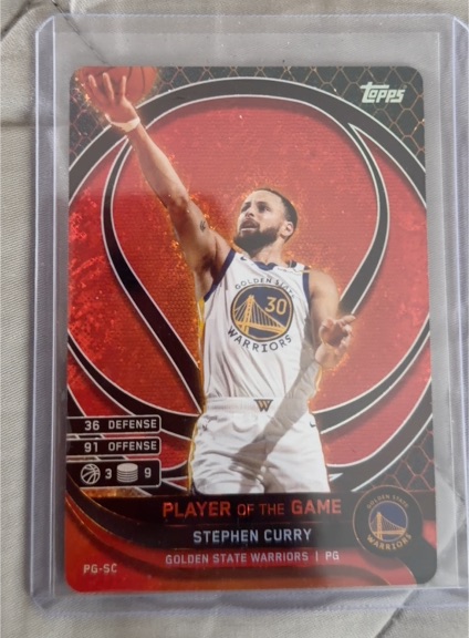 2025 Topps Match Attax #PG-SC Stephen Curry Player of the Game — front