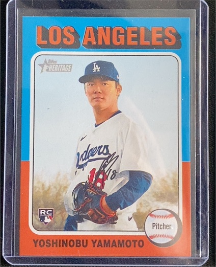 2024 Topps Heritage #553 Yoshinobu Yamamoto — front