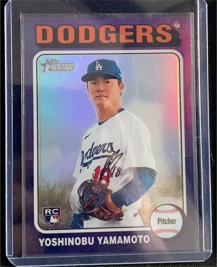 2024 Topps Heritage #553 Yoshinobu Yamamoto — front