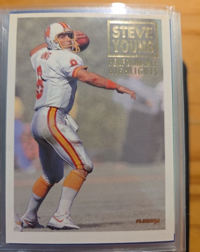 1993 Fleer #8 Steve Young Performance Highlights — front