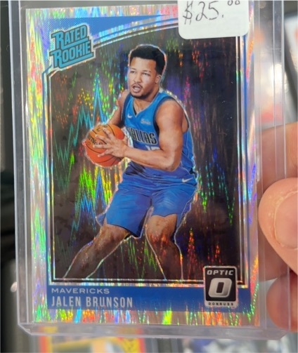 2018-19 Panini Donruss Optic #179 Jalen Brunson Rated Rookie Shock Prizm — front