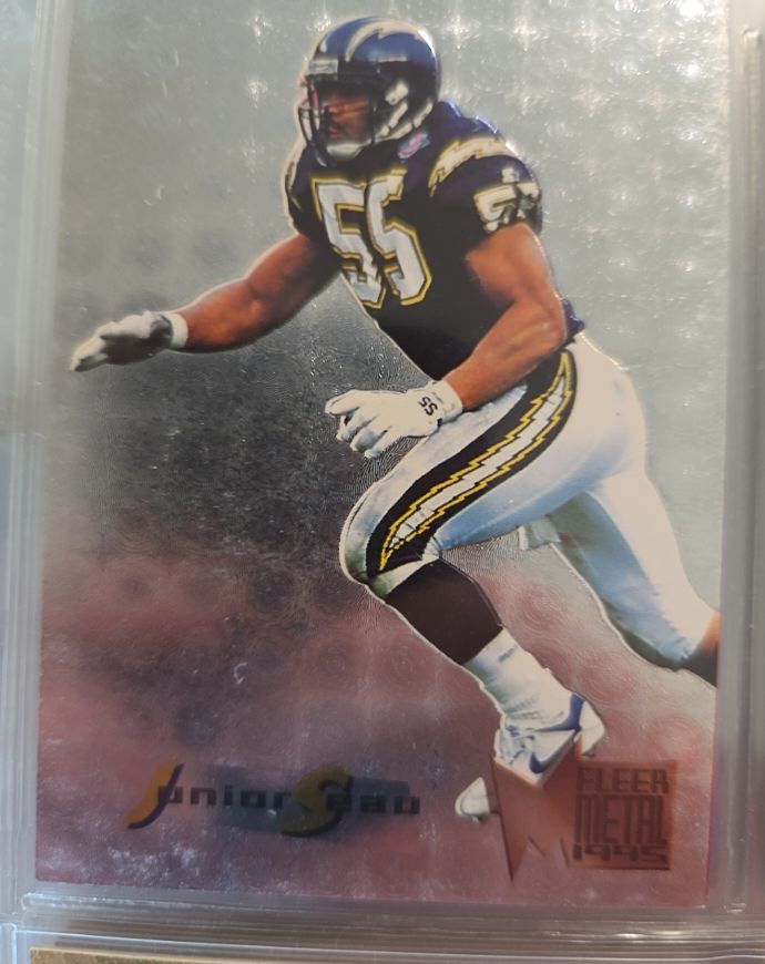 1995 Fleer Metal Silver Flasher #39 Junior Seau — front